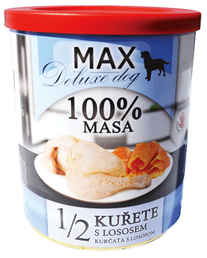 Max 1/2 Huhn mit Lachsstücken 8 x 800 g incl. Deckel zum Wiederverschliessen