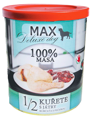 Max 1/2 Huhn mit Leberstücken 8 x 800 g incl. Deckel zum Wiederverschliessen